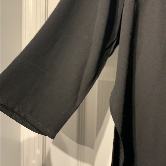 Black Assymetrical Tunic 3/4 Sleeve - Picture 3 of 10